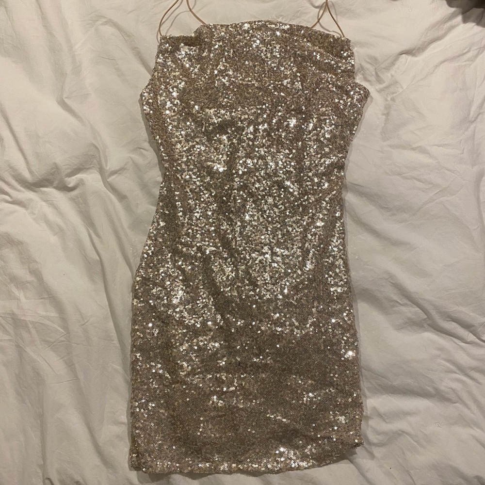 Fitted Sequin Dress